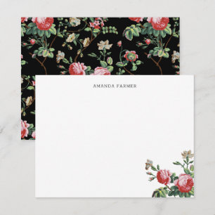 De Correspondance Élégant Chic Rose rose Vintage carte florale
