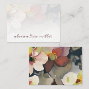 De Correspondance Elégante carte florale aquarelle avec nom