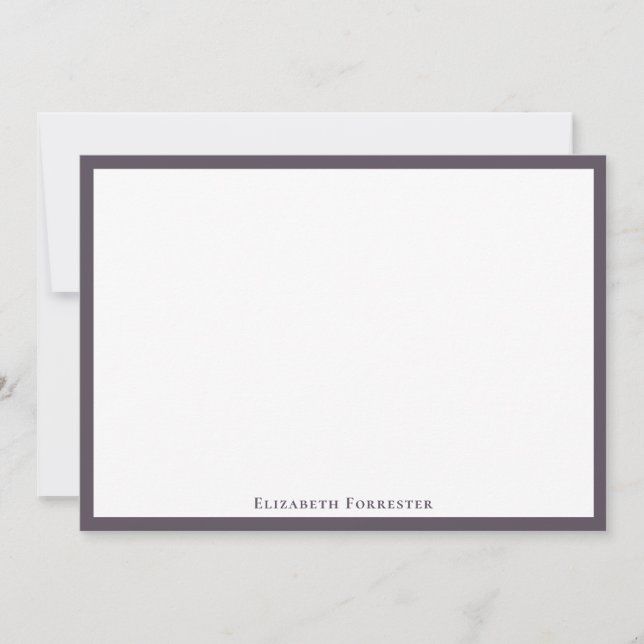 De Correspondance Élégante carte moderne graphique à bordure plat (Devant)