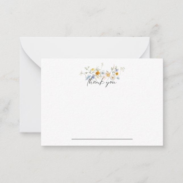 De Correspondance Été Floral Carte pour notes Merci (Devant)