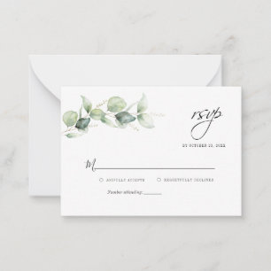De Correspondance Eucalyptus Greenery Budget Mariage carte RSVP