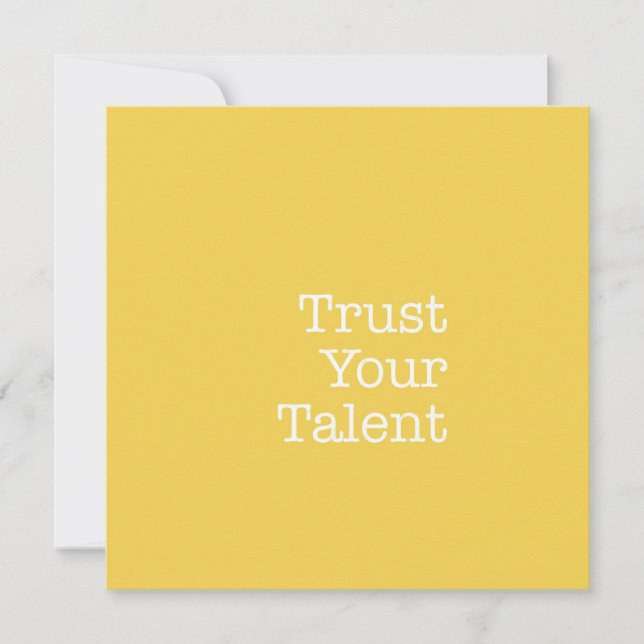 De Correspondance Faites confiance à votre carte Talent Note (Devant)