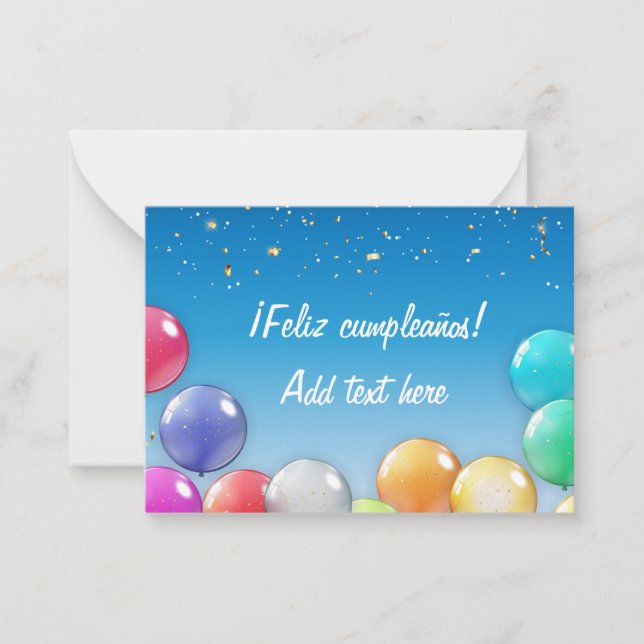 De Correspondance ¡Feliz cumpleaños ! Carte d'anniversaire espagnole (Devant)