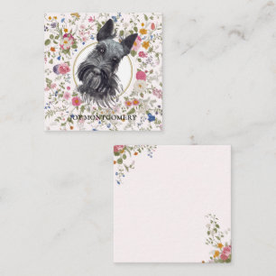 De Correspondance Floral Scottish Terrier Chien Maman Carte pour not