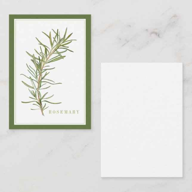 De Correspondance FROMAGE ROSEMAIRE 3.5x2.5 Carte à plat / Vert (Devant / Derrière)