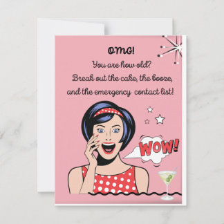 De Correspondance Funny Sarcastic Retro Carte d'anniversaire