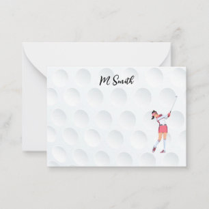 De Correspondance Golf avec nom pour carte golfer Note