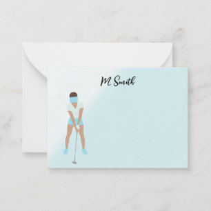 De Correspondance Golf avec nom pour carte golfer Note