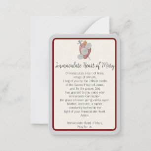 De Correspondance "Je vous ai prié aujourd'hui" Immaculé Carte pour