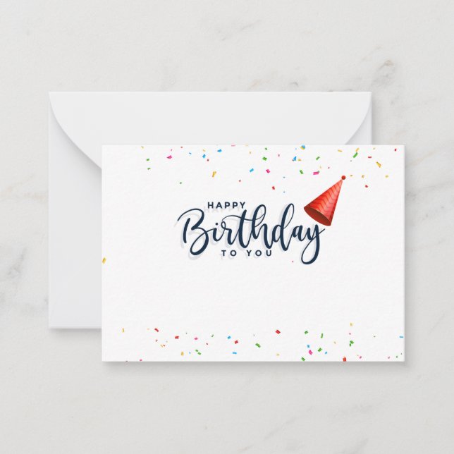 De Correspondance Joyeux Anniversaire À Vous Carte Cadeau Enclôture (Devant)