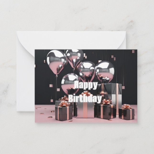 De Correspondance Joyeux Anniversaire Carte Plate à Note (Créateur téléchargé)