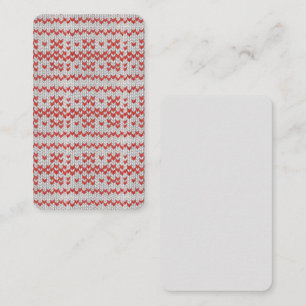 De Correspondance KNIT NORDIQUE ROUGE 3,5x2 Carte plate / Verticale