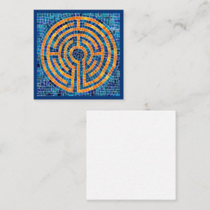 De Correspondance LABYRINTH IV 2.5x2.5 Carte blanche à plat - Bleu