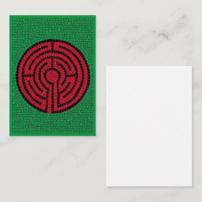 De Correspondance LABYRINTH IX 3.5x2.5 Carte à note plate (Devant / Derrière)