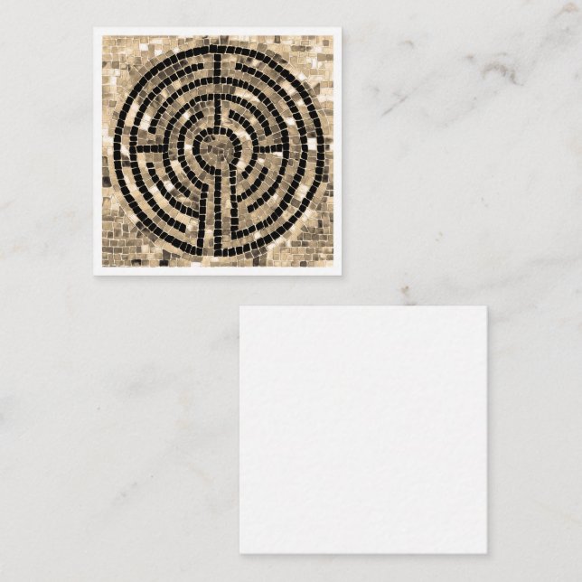 De Correspondance LABYRINTHE V 2,5x2,5 Carte Blanche Plate - Blanche (Devant / Derrière)