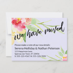 De Correspondance Lavande Nous Avons Déplacé Carte Fleurs Aquarelles