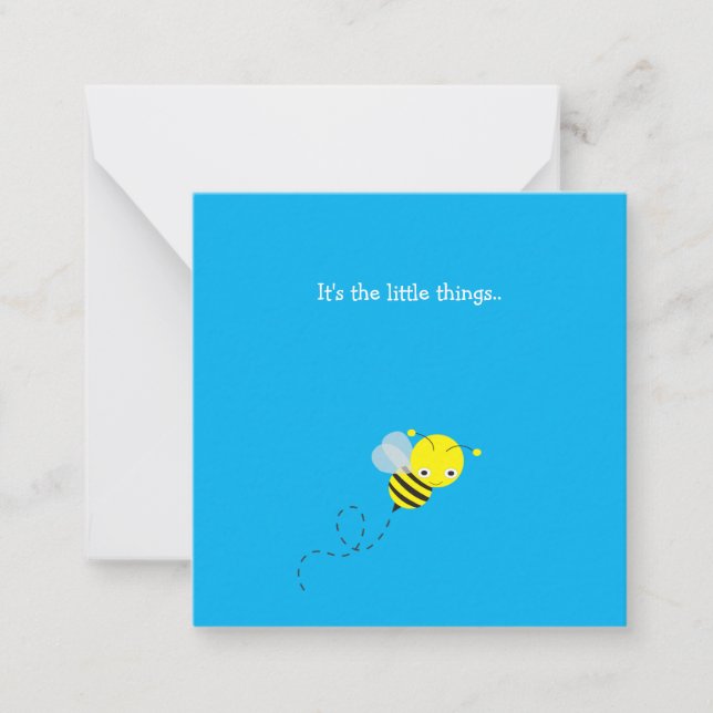 De Correspondance Little Bumble Bee Mini Merci Carte Note (Devant)