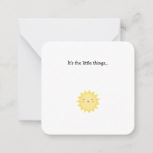 De Correspondance Little Sunshine Mini Remerciements Carte Note
