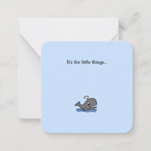 De Correspondance Little Whale Mini Merci Carte Note