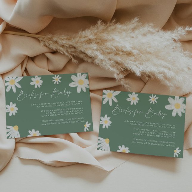 De Correspondance Livres pour carte bébé Daisy Sage Green (Créateur téléchargé)
