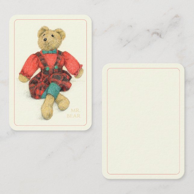 De Correspondance M. OURS 3.5x2.5 Carte plate II (Devant / Derrière)