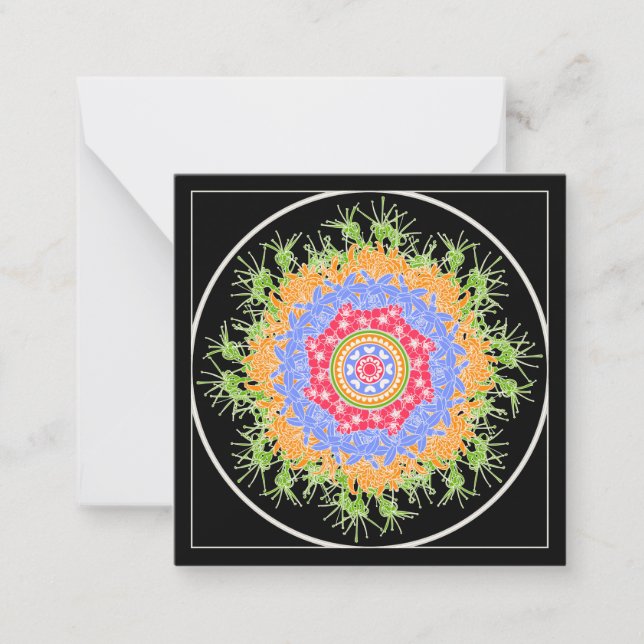 De Correspondance Mah Jongg Fleurs Petite carte (Devant)