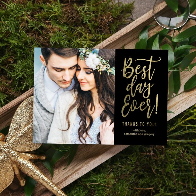 De Correspondance Meilleur Jour Jamais ÉDITABLE COULEUR Merci Carte  (Créateur téléchargé)