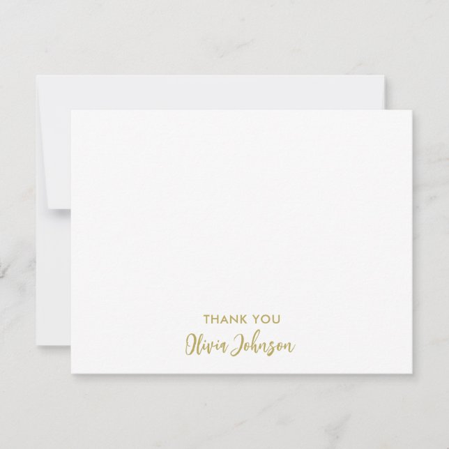 De Correspondance Merci Chic Nom du monogramme Carte blanche à bille (Devant)