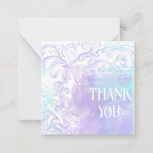 De Correspondance *~* MERCI Pastel en dentelle AP62 Carte à Note Pla