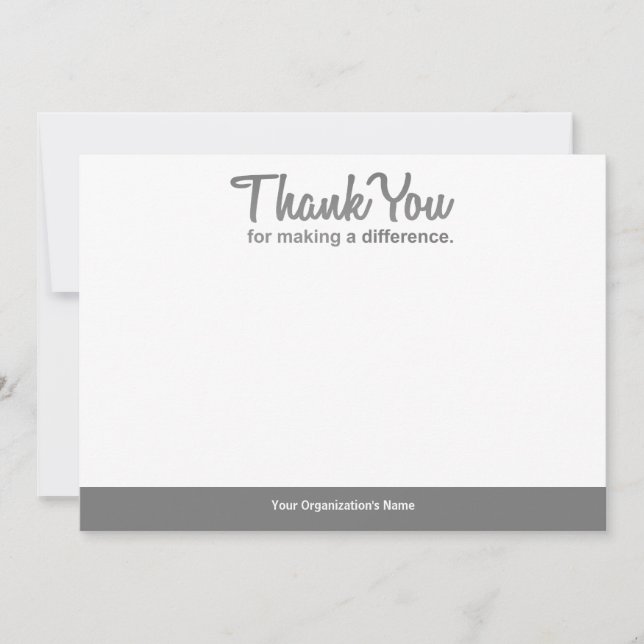 De Correspondance "Merci pour faire la différence" carte pour notes (Devant)