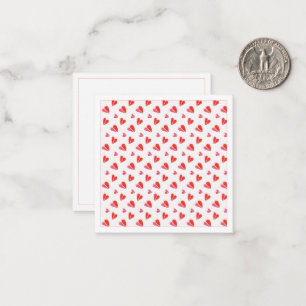 De Correspondance MINI COEURS 6,4x6,4 Carte Plate Vierge