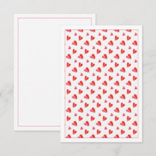 De Correspondance MINI COEURS Carte plate vierge 3,5x5