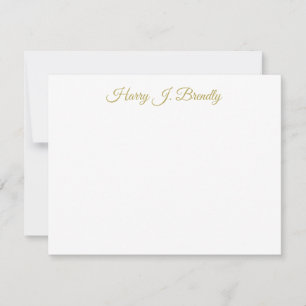 De Correspondance Nom du monogramme Élégante carte minimale à note p