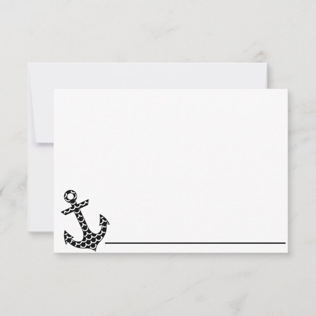 De Correspondance Note Ancre carte (Devant)