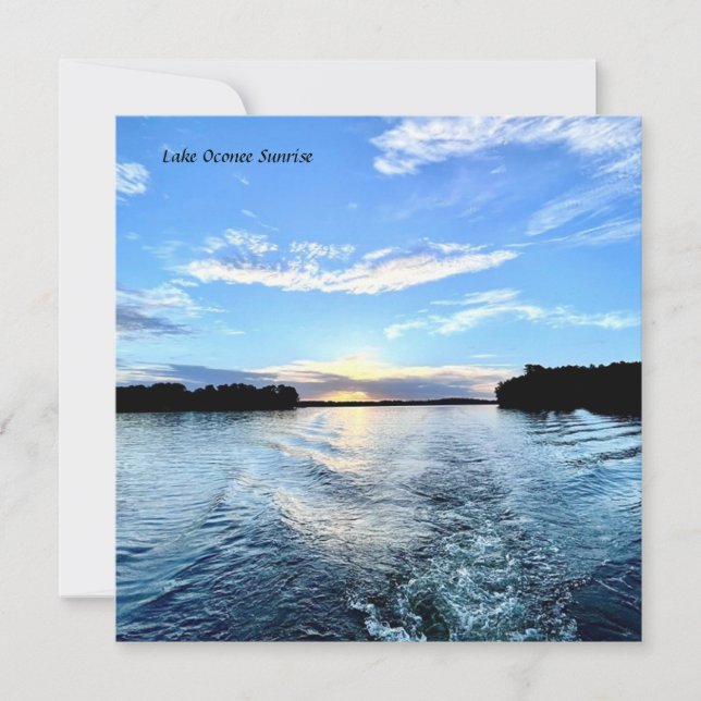 De Correspondance Note Carte Lac Oconee Sunset - Blue Velvet Night (Devant)