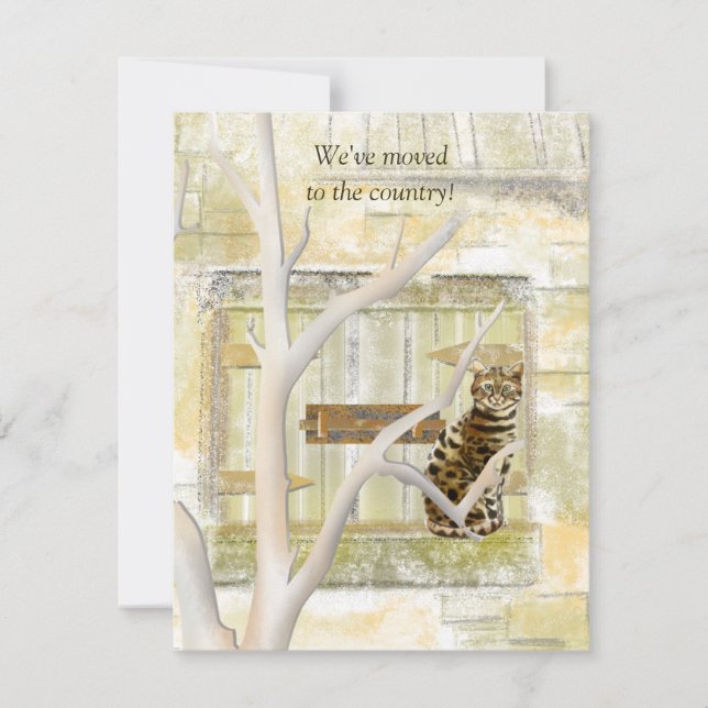 De Correspondance Nouvelle maison dans le pays Carte à billet plat (Devant)