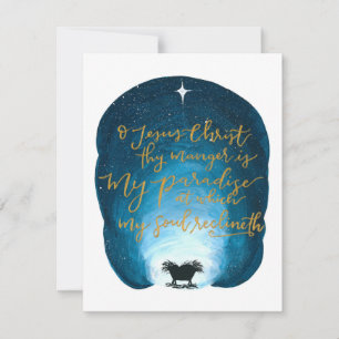 De Correspondance Ô Jésus-Christ, Ta Crèche Est Carte Plate
