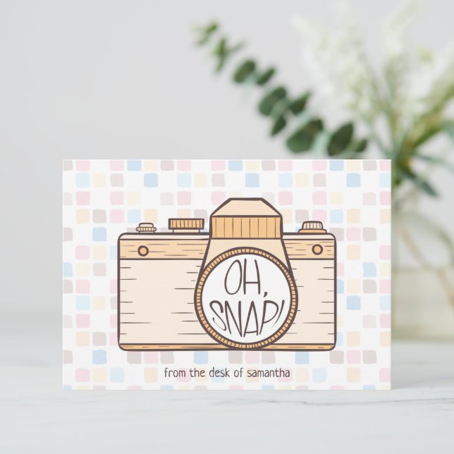 De Correspondance Oh, Snap ! Carte photo Pastel Jaune (Debout devant)