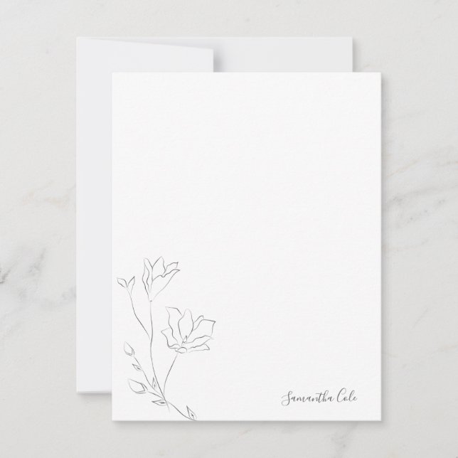 De Correspondance Papeterie personnalisée simple carte plate (Devant)