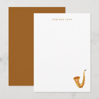 De Correspondance Papeterie saxophone - Carte saxophone personnalisé