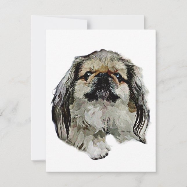 De Correspondance Papier à lettres Pekingese - carte blanche (Devant)