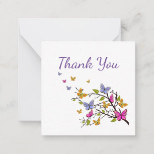 De Correspondance Papillon merci carte pour notes