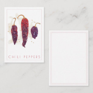 De Correspondance PEPPERS CHILI 2.5x3.5 Carte plate + texte