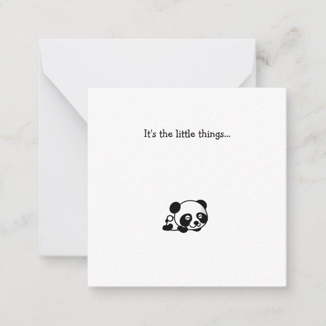 De Correspondance Petite Panda Bear Mini Remerciements Carte Note (Devant)