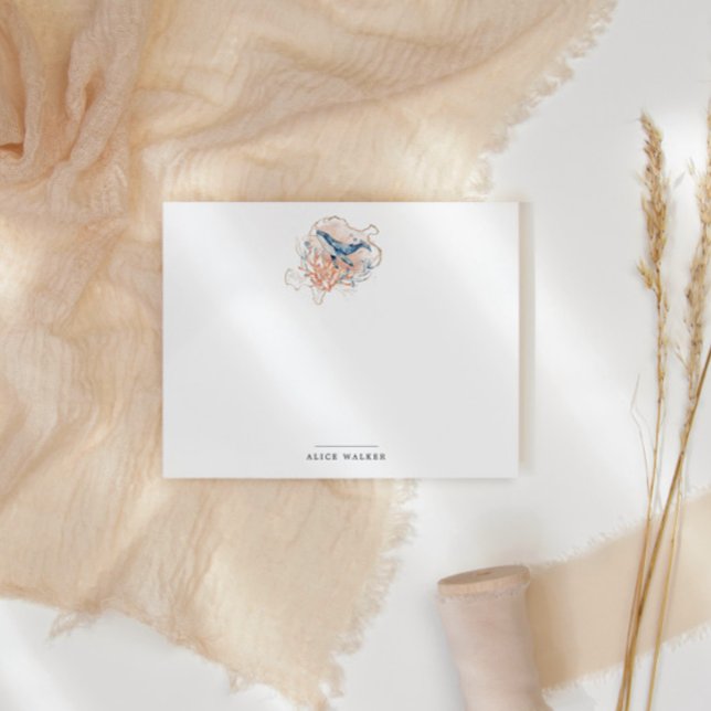 De Correspondance plage côtière marine or papeterie Carte (Créateur téléchargé)