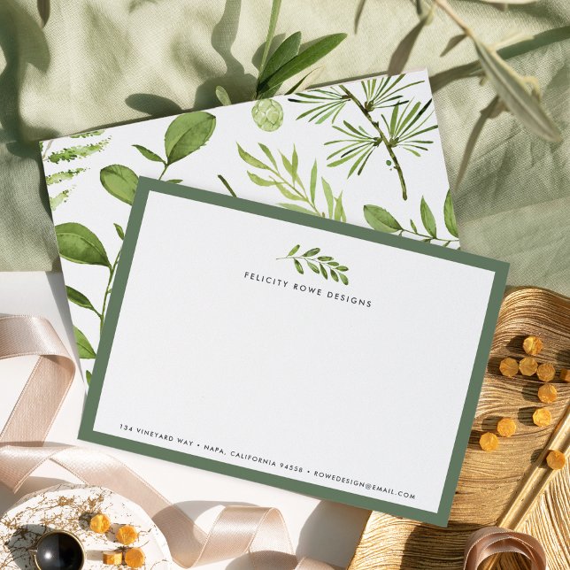 De Correspondance prairie sauvage | Carte à plat pour papeterie (Créateur téléchargé)