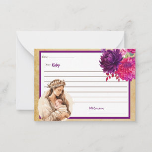De Correspondance Purple Boho Baby shower Chère carte bébé