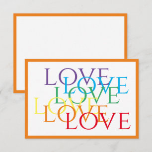 De Correspondance RAINBOVE LOVE 3.5x5 Carte plate / Orange