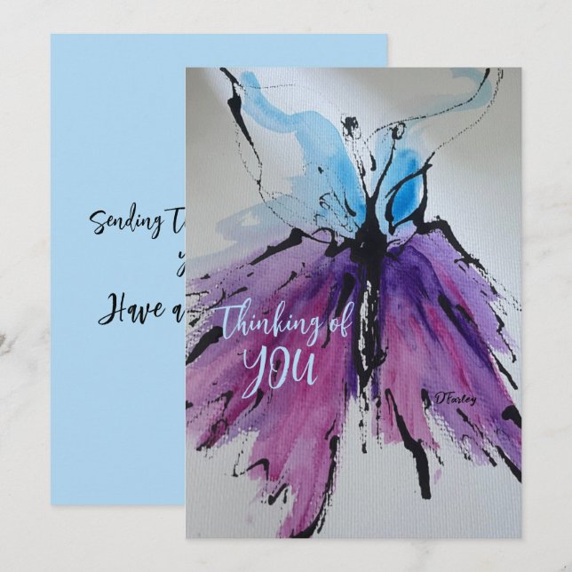 De Correspondance Répandre votre carte pour notes d'ailes (Devant / Derrière)