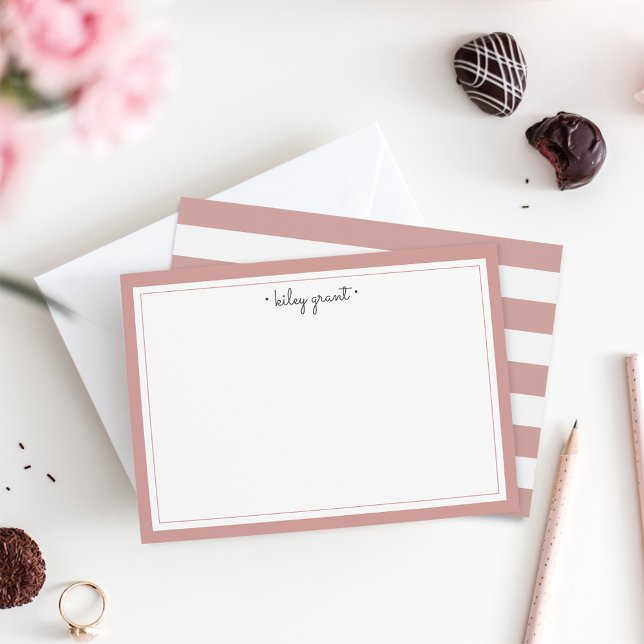 De Correspondance Rose Mauve Papier à lettres personnalisées Carte à (Créateur téléchargé)